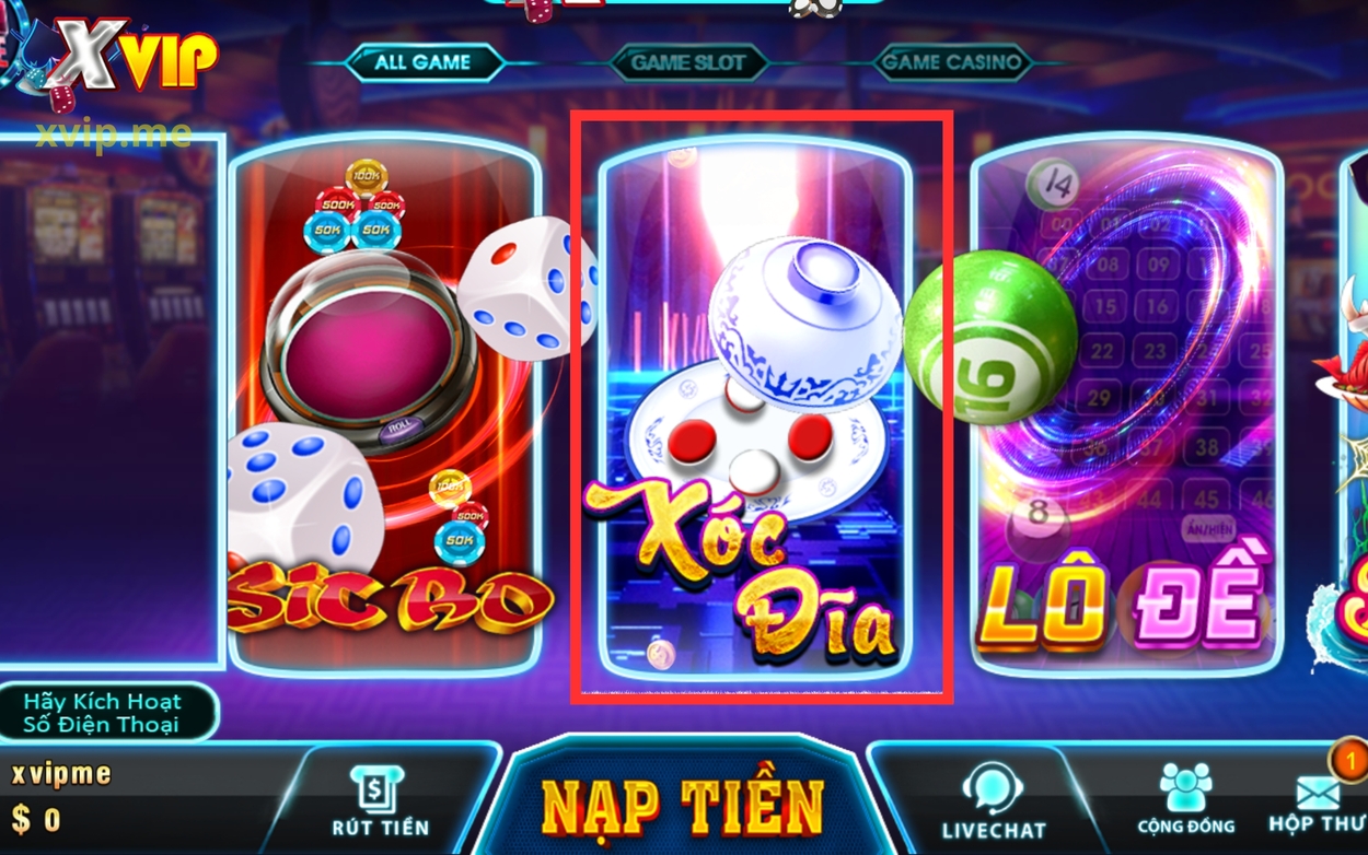 Giới thiệu tổng quan về trò chơi xóc đĩa tại cổng game Xvip