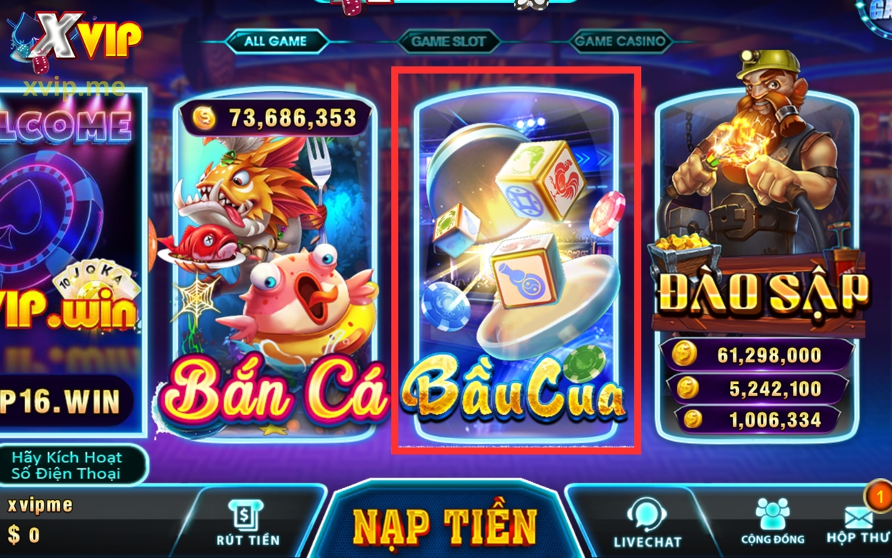 Giới thiệu trò chơi bầu cua tại cổng game Xvip